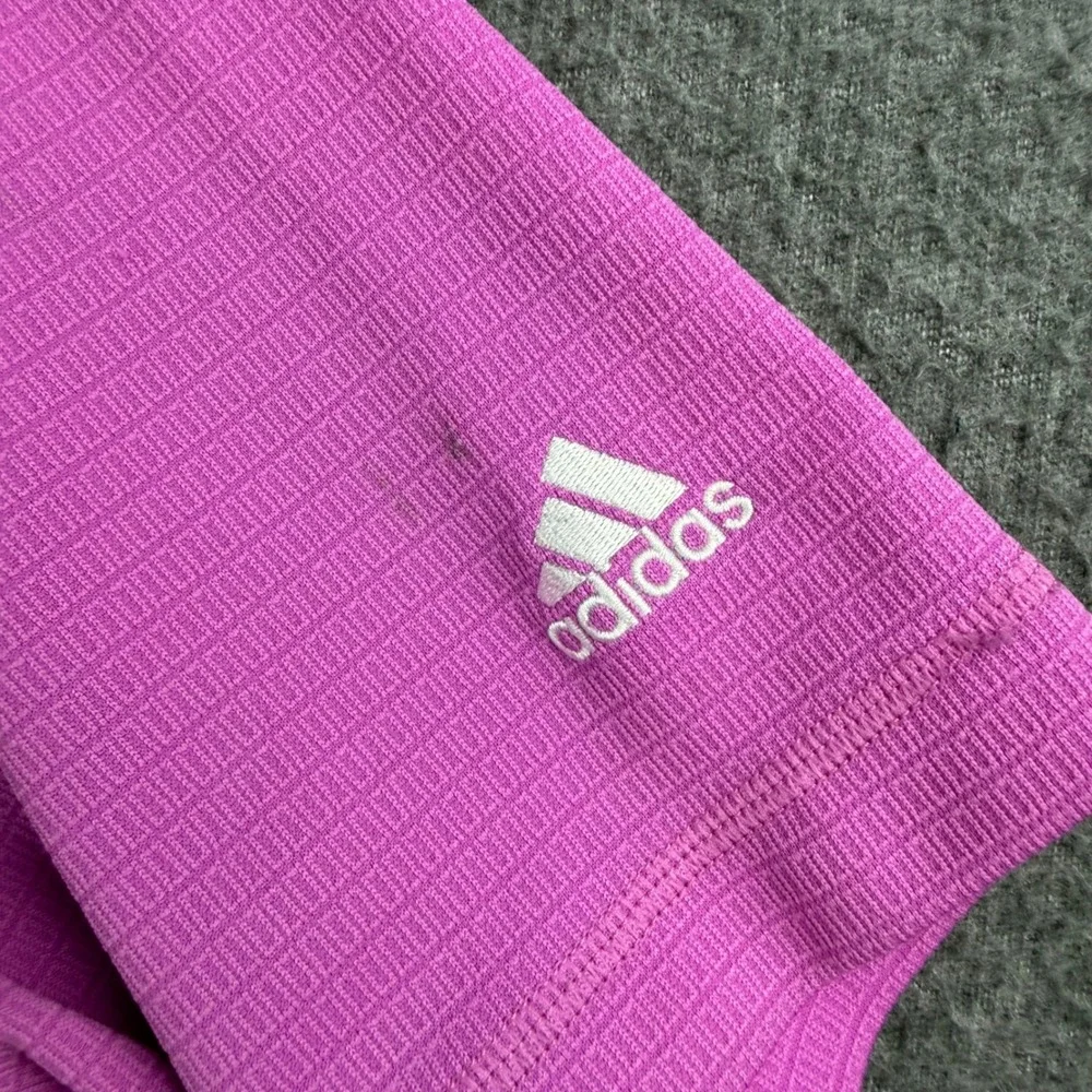 Adidas Golf Polo Shirt Men's XL Pink Climalite Short Sleeve Textured Performance
